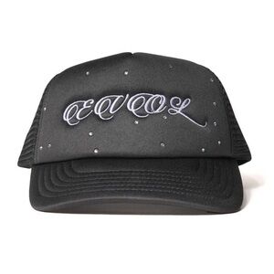 Evol by Future Black Mesh Hat with Gold Tag trucker style cap NWOT snap back